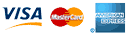 We accept payment by Visa, MasterCard & American Express Credit Cards.