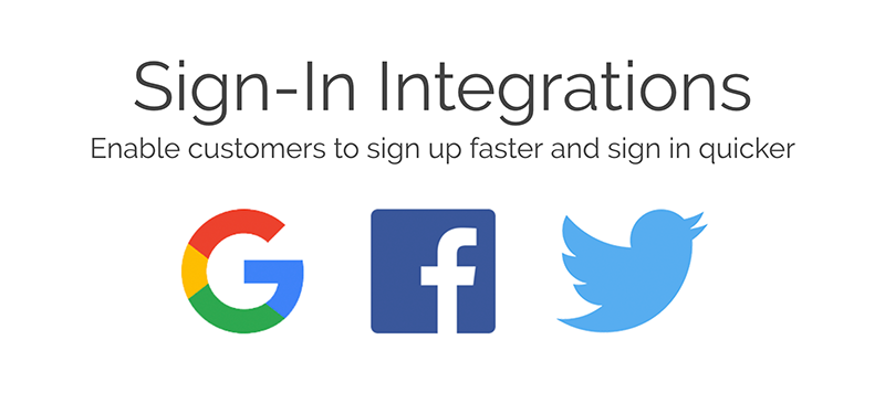 Easy login to Customer Portal with Google, Facebook or Twitter credentials